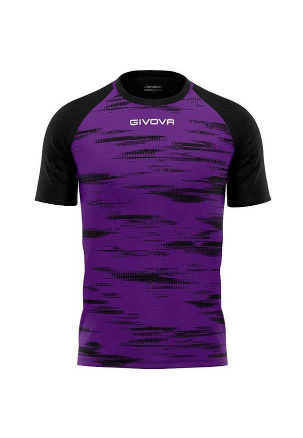 Koszulka sportowa Givova Pixel Fioletowo-Czarna L - Lekka i Oddychająca. Kolor: czarny, wielokolorowy, fioletowy. Sport: piłka nożna