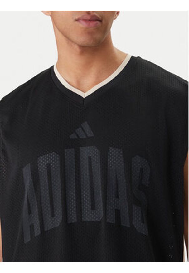 Adidas - adidas Tank top Stadium JZ9441 Czarny Loose Fit. Kolor: czarny. Materiał: syntetyk