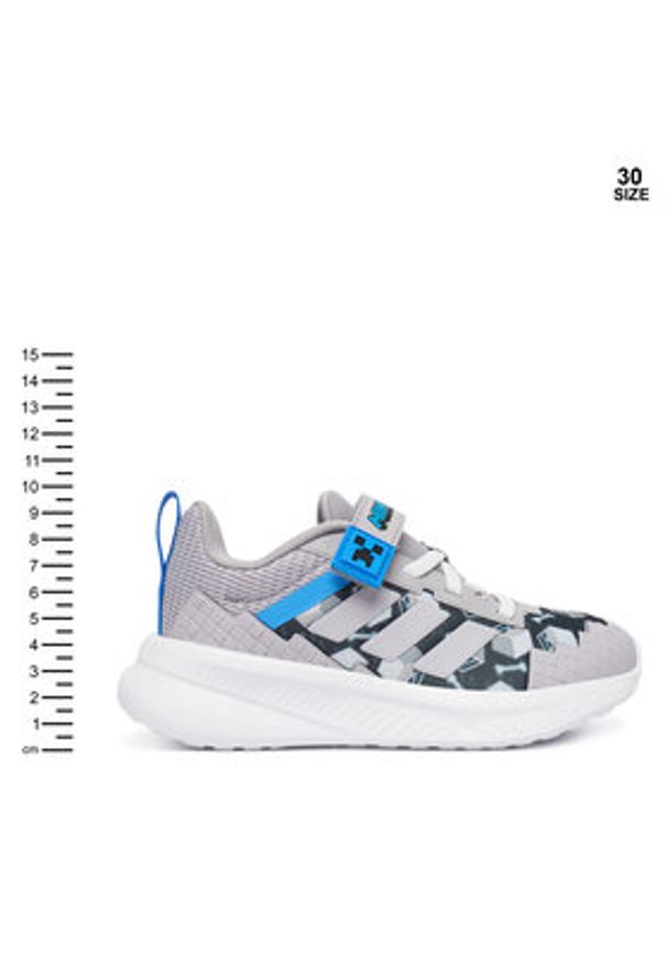 Adidas - adidas Sneakersy Minecraft Fortarun 4.0 JR1945 Szary. Kolor: szary. Materiał: materiał