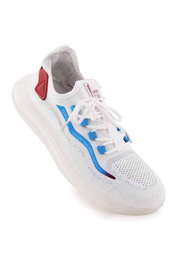 Big-Star - Buty sportowe męskie białe Big Star NN174451. Kolor: biały. Materiał: materiał. Sport: turystyka piesza