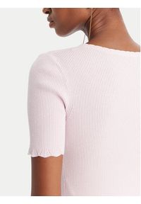 Elisabetta Franchi Sukienka dzianinowa AM-53S-51E2 Różowy Slim Fit. Kolor: różowy. Materiał: wiskoza