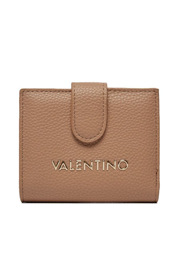 VALENTINO - Valentino Mały Portfel Damski Brixton VPS7LX215 Beżowy. Kolor: beżowy. Materiał: skóra