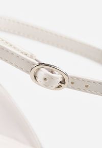 Renee - Białe Sandały na Szpilce z Wyciętą Cholewką Metiotai. Zapięcie: sprzączka. Kolor: biały. Wzór: kwiaty. Obcas: na szpilce. Styl: elegancki #8