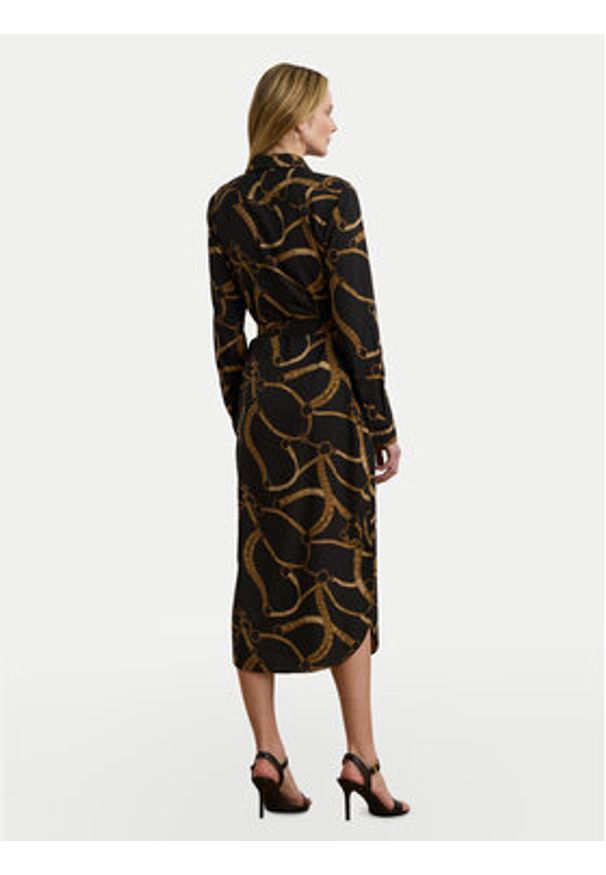 Lauren Ralph Lauren - LAUREN RALPH LAUREN Sukienka koszulowa 200978812001 Czarny Straight Fit. Kolor: czarny. Materiał: syntetyk. Typ sukienki: koszulowe