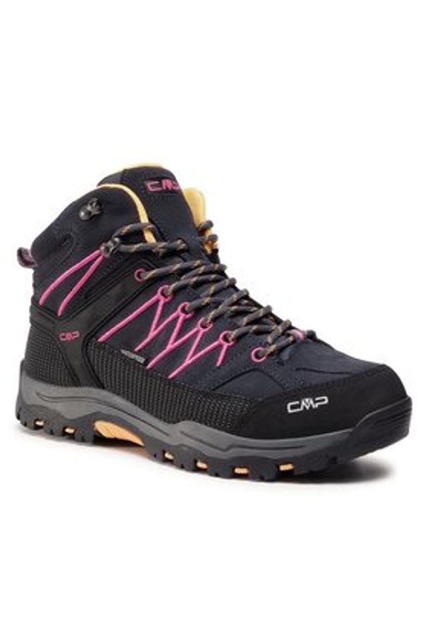 CMP Trekkingi Kids Rigel Mid Trekking Shoes Wp 3Q12944J Czarny. Kolor: czarny. Materiał: zamsz, skóra