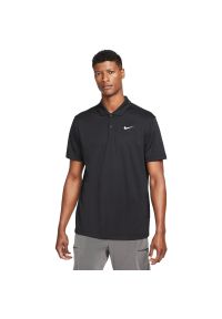 Podkoszulek Nike Court Dri-FIT Tennis Polo, Mężczyźni. Typ kołnierza: polo. Kolor: czarny. Materiał: materiał, poliester. Technologia: Dri-Fit (Nike)