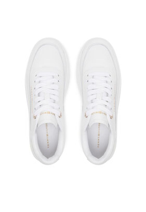 TOMMY HILFIGER - Tommy Hilfiger Sneakersy Modern Court Sneaker Lthr FW0FW08800 Biały. Kolor: biały. Materiał: skóra