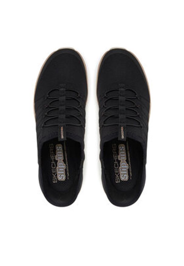 skechers - Skechers Sneakersy GO WALK Anywhere - Vivi 104426/BKRG Czarny. Kolor: czarny. Materiał: materiał