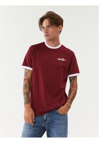 Ellesse T-Shirt SHL10164 Bordowy Regular Fit. Kolor: czerwony. Materiał: bawełna #1