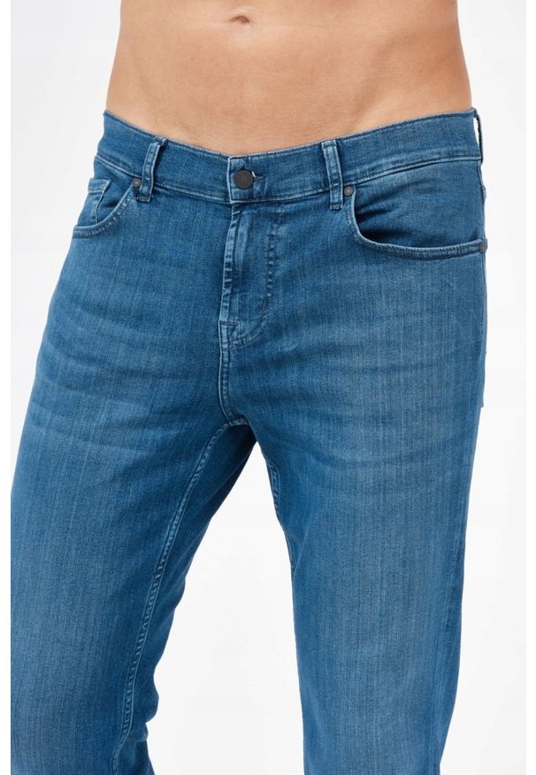 7 FOR ALL MANKIND Niebieskie jeansy męskie. Kolor: niebieski