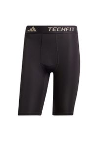 Adidas - Legginsy TECHFIT Compression Training Short. Kolor: czarny. Materiał: materiał. Technologia: Techfit (Adidas). Długość: krótkie