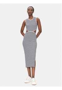 EA7 Emporio Armani Sukienka dzianinowa 7W000301 AF12654 FB101 Biały. Kolor: czarny. Materiał: wiskoza #2