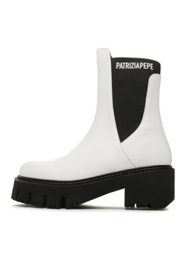 Patrizia Pepe Sztyblety CY9814/L011-W146 Biały. Kolor: biały. Materiał: skóra