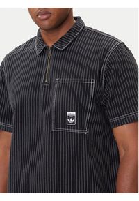 Adidas - adidas Polo Wabash JW0171 Czarny Loose Fit. Typ kołnierza: polo. Kolor: czarny. Materiał: bawełna #5