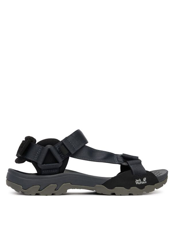 Jack Wolfskin Sandały Ridge A65590 Czarny. Kolor: czarny. Materiał: materiał