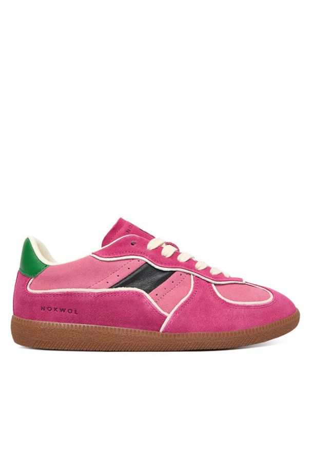 Nokwol Sneakersy August Różowy. Kolor: różowy. Materiał: skóra, zamsz