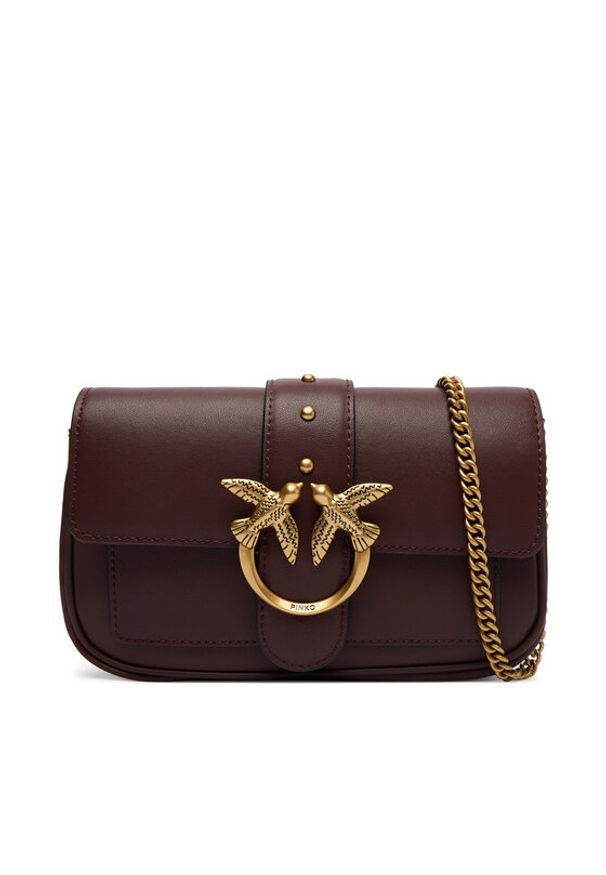 Pinko - PINKO Torebka Love One Pocket C AI 25-26 PLTT 100061 A0F1 Brązowy. Kolor: brązowy. Materiał: skórzane