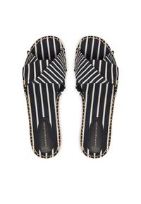 TOMMY HILFIGER - Tommy Hilfiger Klapki Canvas FW0FW09140 Granatowy. Kolor: niebieski. Materiał: materiał #2