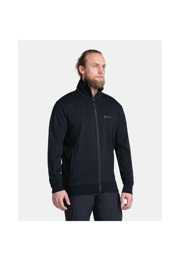 Męska bawełniana bluza Kilpi BOBBY-M. Typ kołnierza: kaptur. Kolor: czarny. Materiał: bawełna