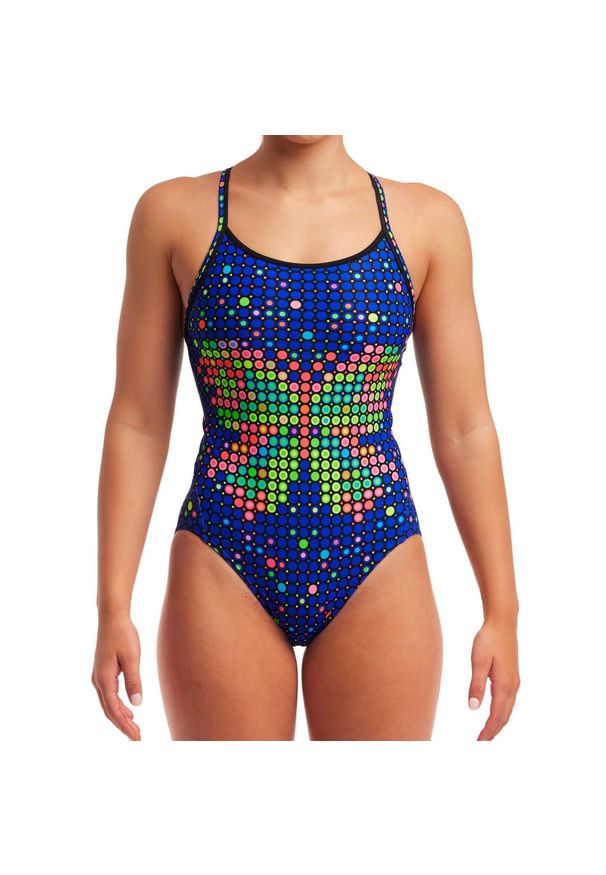 Strój kąpielowy jednoczęściowy FUNKITA B-Fly - Diamond Back. Kolor: niebieski