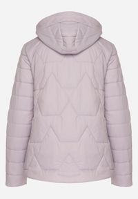 Born2be - Jasnofioletowa Pikowana Kurtka z Odpinanym Kapturem Noridi. Okazja: na co dzień. Kolor: fioletowy. Materiał: jeans. Styl: klasyczny, casual, elegancki #7