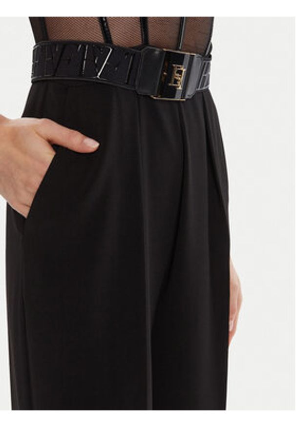 Elisabetta Franchi Kombinezon TU-057-56E2 Czarny Regular Fit. Kolor: czarny. Materiał: syntetyk