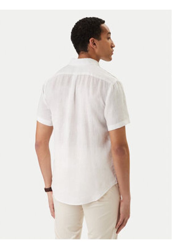 Polo Ralph Lauren Koszula 710968912500 Biały Custom Fit. Typ kołnierza: polo. Kolor: biały. Materiał: len