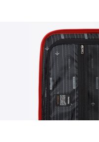 Wittchen - Średnia walizka z ABS-u z żebrowaniem czerwona. Kolor: czerwony. Materiał: guma #9