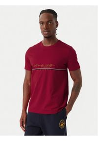 Beverly Hills Polo Club T-Shirt P-SS26M-TS1519 Czerwony Regular Fit. Typ kołnierza: polo. Kolor: czerwony. Materiał: bawełna #1