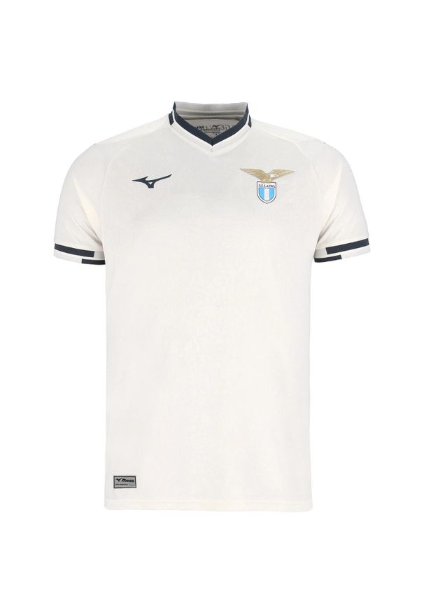 Mizuno - Zewnętrzny strój Lazio Rzym 2025/26. Kolor: biały. Sport: piłka nożna