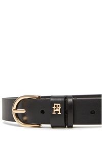 TOMMY HILFIGER - Tommy Hilfiger Pasek Damski Essential Effortless 2.5 Go AW0AW16836 Czarny. Kolor: czarny. Materiał: skóra