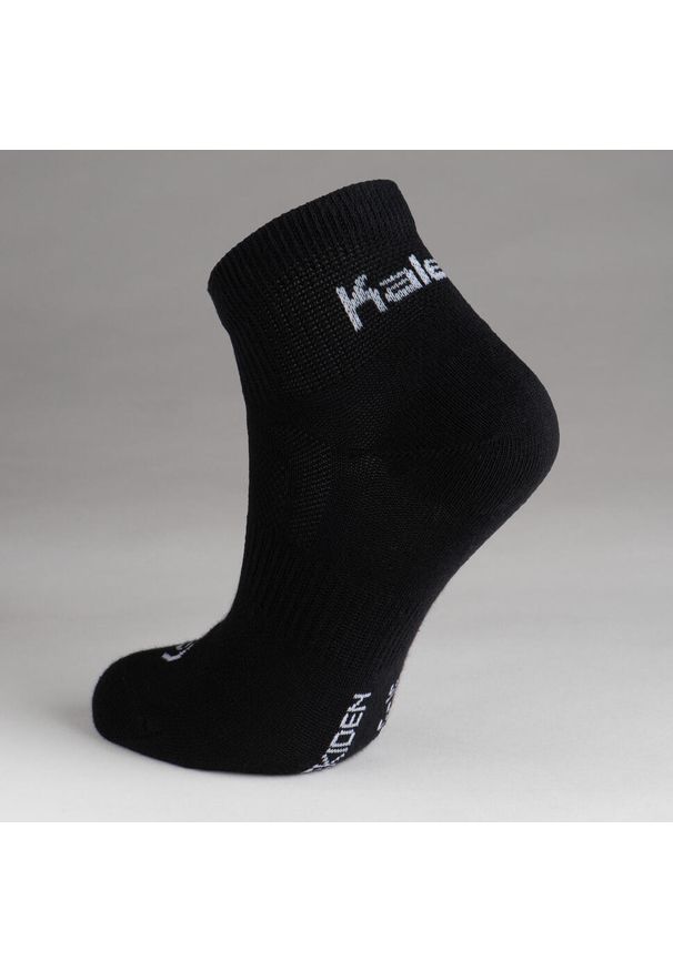 KIPRUN - Skarpetki do biegania dziecięce Kalenji AT 100 średnie 3 pary. Kolor: czarny. Materiał: poliamid, bawełna, elastan