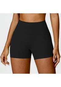 Intica - Spodenki sportowe modelujące z elastycznym pasem do treningu i biegania Essence. Kolor: czarny. Materiał: materiał. Sport: fitness