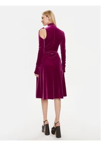 Versace Jeans Couture Sukienka codzienna 73HAO916 Bordowy Regular Fit. Okazja: na co dzień. Kolor: czerwony. Materiał: syntetyk. Typ sukienki: proste. Styl: casual #3