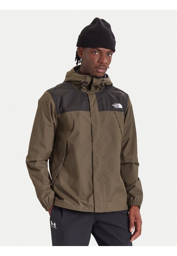 The North Face Kurtka przejściowa Antora NF0A7QEY Khaki Regular Fit. Kolor: brązowy. Materiał: syntetyk