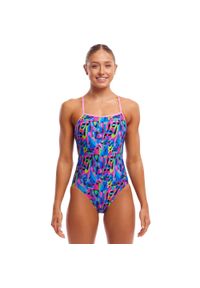 Strój do pływania FUNKITA Funk'n'Blues - Single Strap. Kolor: wielokolorowy