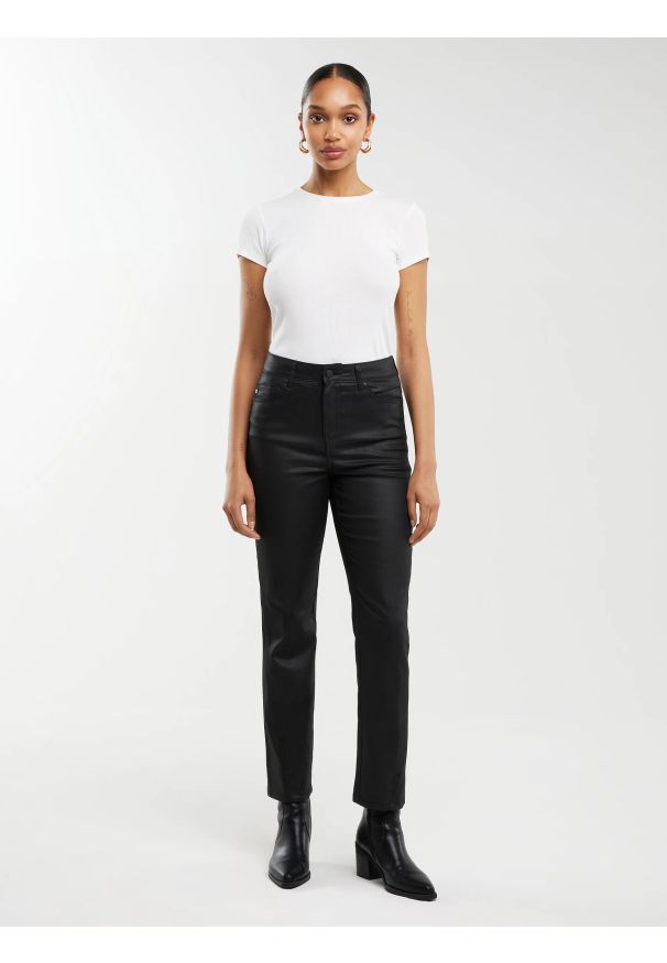 Big-Star - Jeansy damskie woskowane czarne Blaks 924. Okazja: na co dzień. Kolor: czarny. Wzór: kolorowy. Styl: elegancki, casual