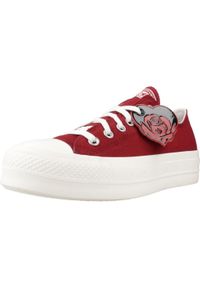 Converse - Kapcie CONVERSE CHUCK TAYLOR ALL STAR LIFT PLATFORM VALENTINE´S DAY Czerwony. Kolor: czerwony. Materiał: tkanina. Obcas: na platformie