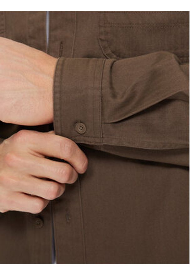 Converse Koszula 10026973-A02 Brązowy Relaxed Fit. Kolor: brązowy. Materiał: bawełna