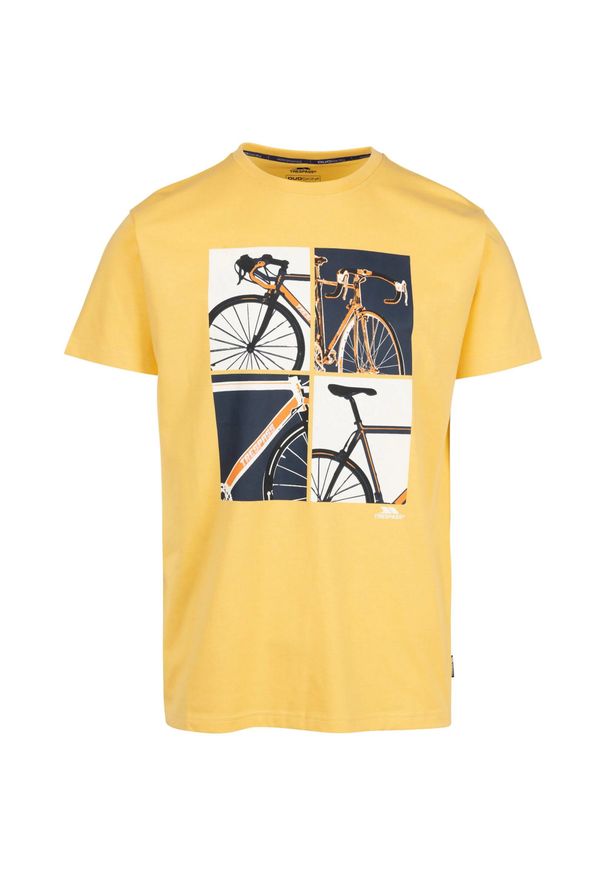 TRESPASS - T-shirt Męski Rower Chowder. Kolor: żółty. Sport: kolarstwo