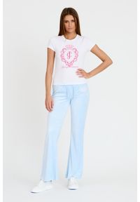 Juicy Couture - JUICY COUTURE Biały damski t-shirt Heritage Crest Fitted, Rozmiar S. Kolor: biały #5