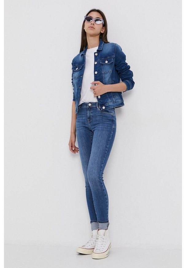 only - Only Jeansy damskie medium waist. Kolor: niebieski