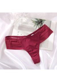 Intica - Majtki z siateczką geometryczną dla codziennej elegancji Alline. Kolor: czerwony. Materiał: materiał. Wzór: geometria