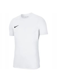 Koszulka piłkarska dziecięca Nike Dry Park VII treningowa szybkoschnąca Dri Fit. Kolor: biały, czarny, wielokolorowy. Technologia: Dri-Fit (Nike). Sport: piłka nożna