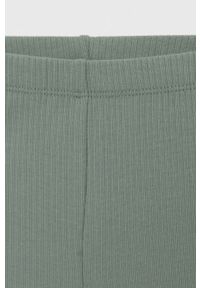 GAP legginsy dziecięce kolor zielony gładkie. Kolor: zielony. Materiał: dzianina. Wzór: gładki #3