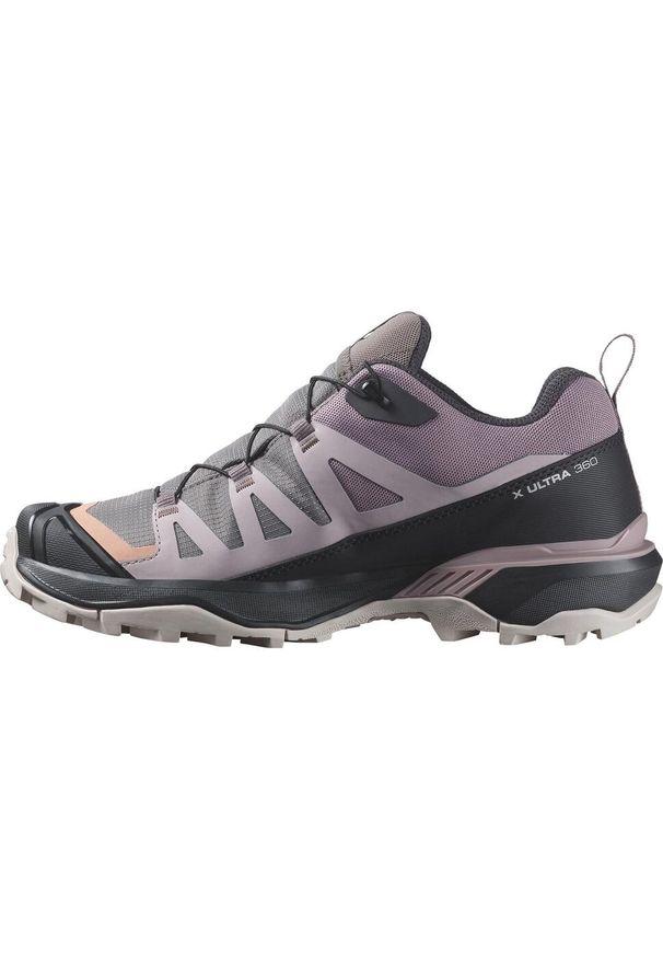 salomon - Buty trekkingowe damskie Salomon X Ultra 360 Gtx. Zapięcie: sznurówki. Kolor: fioletowy, wielokolorowy, szary. Materiał: guma, syntetyk, materiał. Szerokość cholewki: normalna