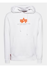 Alpha Industries Bluza Basic 178312 Biały Regular Fit. Kolor: biały. Materiał: bawełna