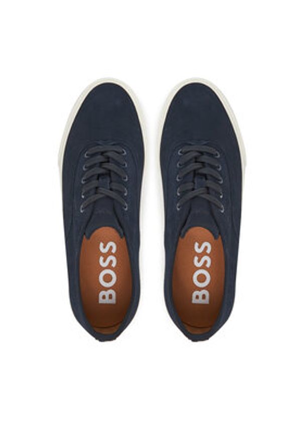 BOSS Tenisówki Aiden 50542098 Granatowy. Kolor: niebieski. Materiał: zamsz, skóra