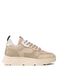 Steve Madden Sneakersy Pitty SM11001024-03002-100 Beżowy. Kolor: beżowy. Materiał: skóra, zamsz