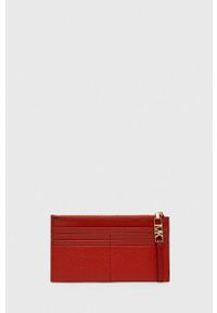 MICHAEL Michael Kors portfel skórzany damski kolor bordowy. Kolor: czerwony. Materiał: skóra #3